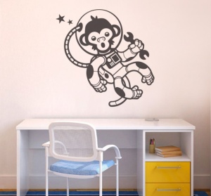 Sticker De Perete Maimutica In Spatiu