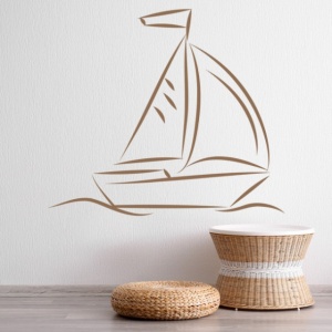 Sticker De Perete Sail Boat Sailing