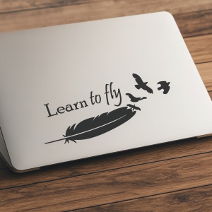 Sticker Pentru Laptop - Learn To Fly