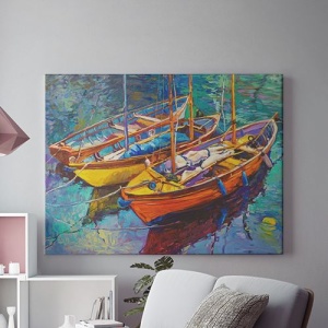 Tablou Canvas Barci Pe O Apa Linistita