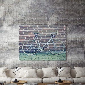 Tablou Canvas Bicicleta Langa Zid - Img 4