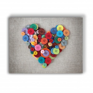 Tablou Canvas Buttons Heart - Img 4