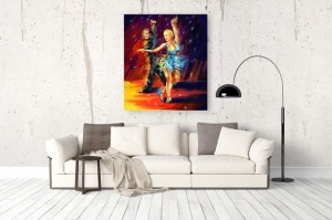 Tablou Canvas Efect Pictura - Dans Salsa in cuplu