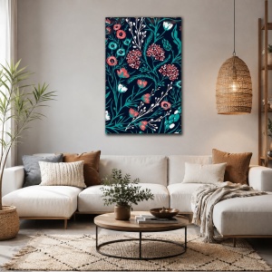 Tablou canvas - Flori de camp stilizate (Floral 014)