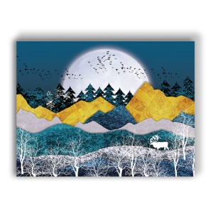 Tablou Canvas Full Moon Magical Forest - Img 4