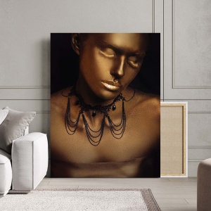 Tablou Canvas - Golden dust portrait - Img 2