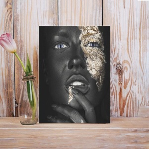 Tablou Canvas Golden Patches 1 - Img 2
