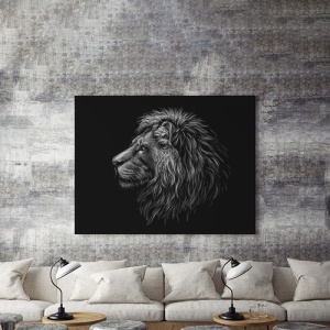 Tablou Canvas Grey Lion - Img 4