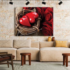 Tablou Canvas Hearts In A Nest