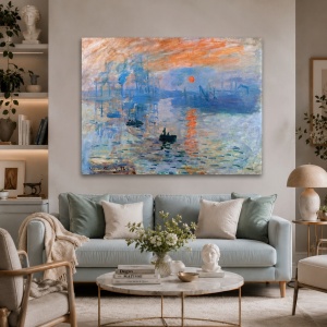 Tablou Canvas "Impression, Sunrise" - Impresie, Răsărit de soare