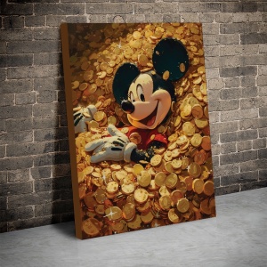 Tablou Canvas Inspirațional - Golden Coins Shower - Img 3