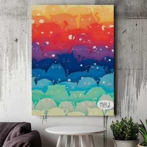 Tablou Canvas Modern Abstract - Colorful meow