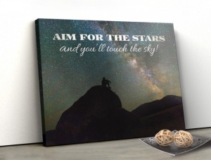 Tablou Canvas Motivational - Aim For The Stars