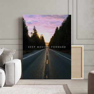 Tablou Canvas Motivational - Keep going (empty road) - Img 2