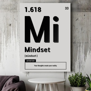 Tablou Canvas Motivational - Mindset (element on white) - Img 2