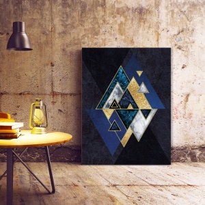 Tablou Canvas Perfect Geometry (Blue)