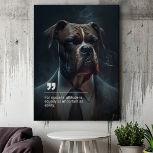 Tablou Canvas Personalizat - Business Animals - Boxer - Img 2