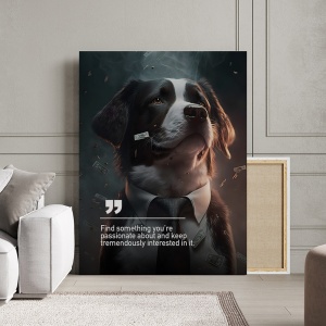 Tablou Canvas Personalizat - Business Animals - Dog