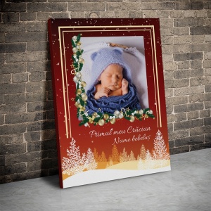 Tablou Canvas Personalizat - Primul meu Craciun