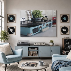 Tablou Canvas Pick-up In A Blue Box
