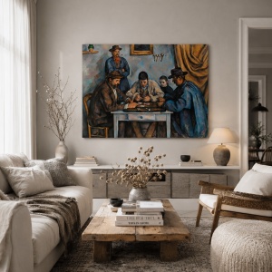Tablou Canvas "The Card Players" - Jucatorii de carti