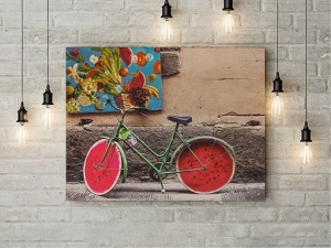 Tablou Canvas Watermelon Bike - Img 2