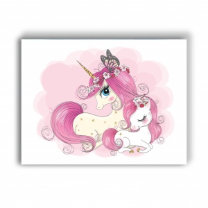 Tablou Copii - Pink Unicorn Family - Img 2