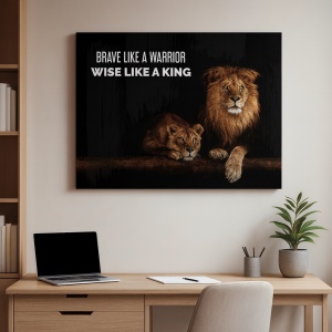 Tablou Motivational - Brave Like A Warrior