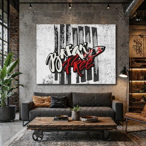Tablou Motivational - Break Free (Graffiti)