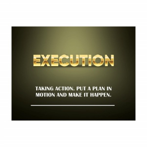 Tablou Motivational - Execution (gold) - Img 3