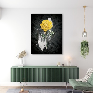 Tablou Motivational - Golden rose and money - Img 3