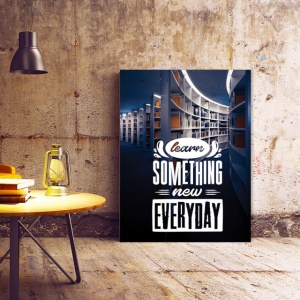 Tablou Motivational - Learn Something New (Library) - Img 2