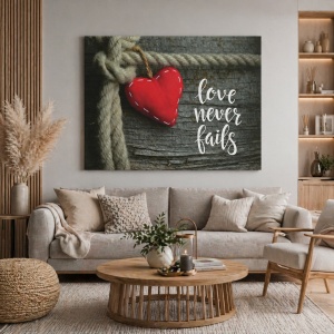 Tablou Motivational - Love Never Fails