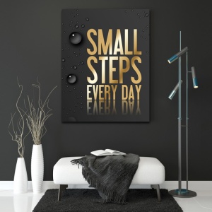 Tablou Motivational - Small steps everyday (gold) - Img 3