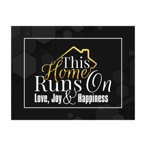 Tablou Motivational - This home runs on happiness - Img 3