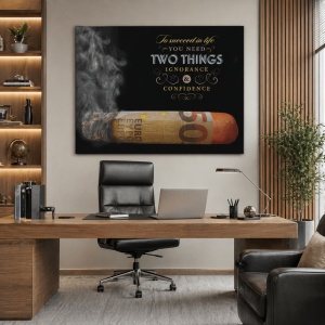 Tablou Motivational - Two Things To Succeed In Life