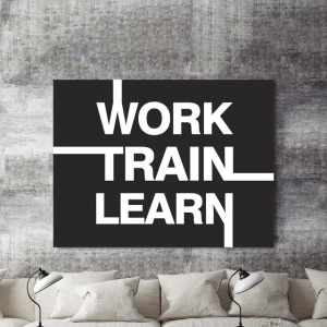 Tablou Motivational - Work, Train, Learn - Img 2