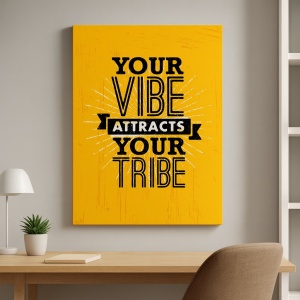 Tablou Motivational - Your Vibe Attracts Your Tribe