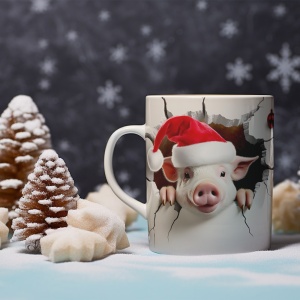 Cana De Craciun - 3D Christmas Pig
