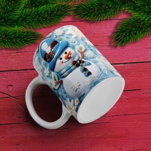 Cana De Craciun - Cute Ceramic Snowman