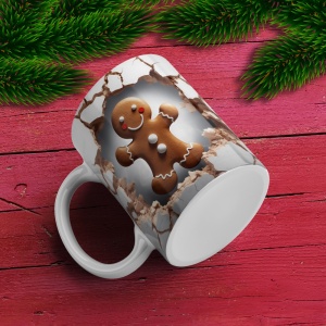 Cana De Craciun - Gingerbread Man in a Wall - Img 3