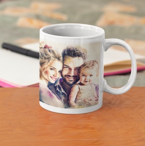 Cana personalizata cu portret digital redesenat - Img 4