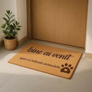 Covor de intrare personalizat - 60x40cm - iubitor de animale