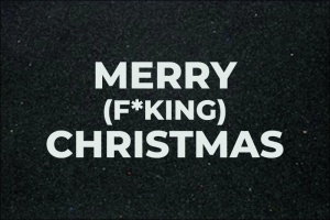 Covor de intrare personalizat - 60x40cm - Merry F*KING Christmas - Img 5