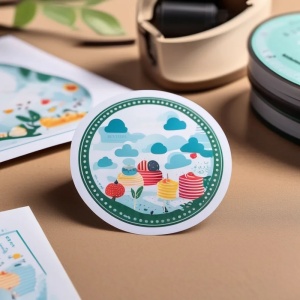 Etichete adezive personalizate rotunde sau patrate set 100buc - Img 3