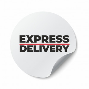 Etichete personalizate EXPRESS DELIVERY, 100 buc, PVC, rezistente la apa - Img 2