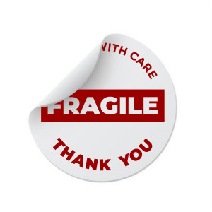 Etichete personalizate FRAGILE 2, 100 buc, PVC, rezistente la apa - Img 4