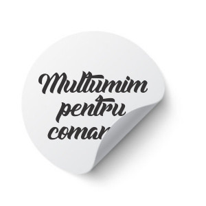 Etichete personalizate MULTUMIM, 100 buc, PVC, rezistente la apa - Img 2