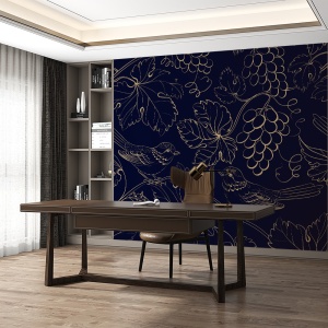 Fototapet - Golden birds and grapes (FTD1000296)