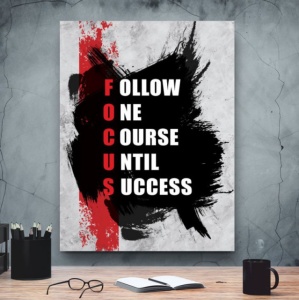 Pachet tablouri canvas motivationale - set 3 tablouri Mistakes, Tomorrow si Focus - Img 6